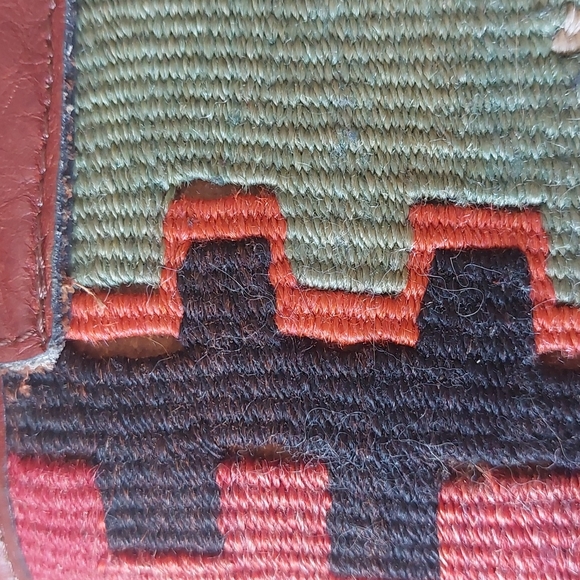 The Nomadic Collection Turkish Kilim leather bucket style bag vintage bohemian - Picture 15 of 16